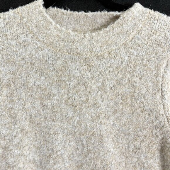 GREYLIN Women Sweater Size S Ivory Pullover Short Puff Sleeves Wool Blend 30-9 - Picture 3 of 7